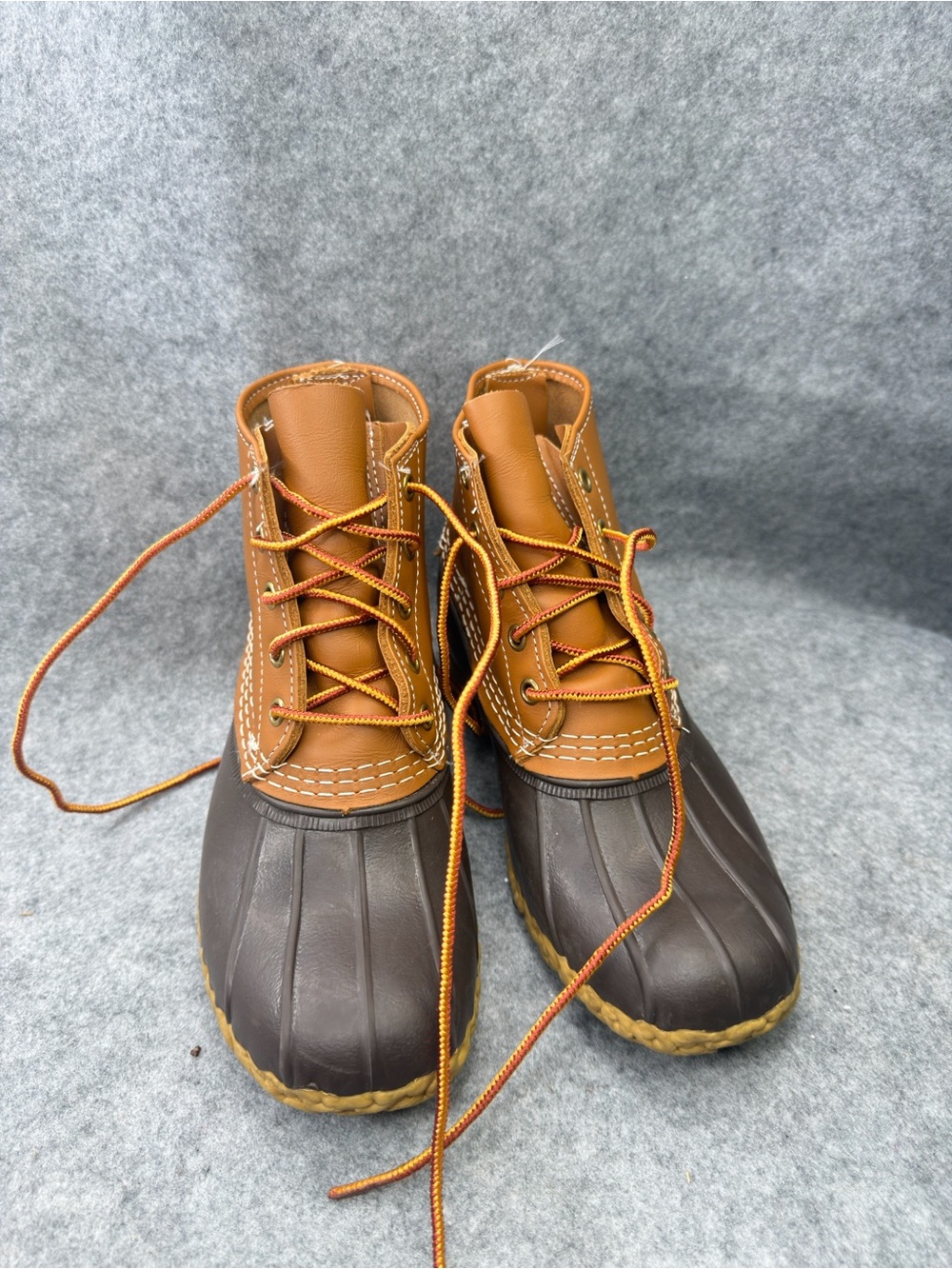L.L.Bean Bean Boots 6” 06009 Women’s 6M Brown Leather Duck Boots Made USA